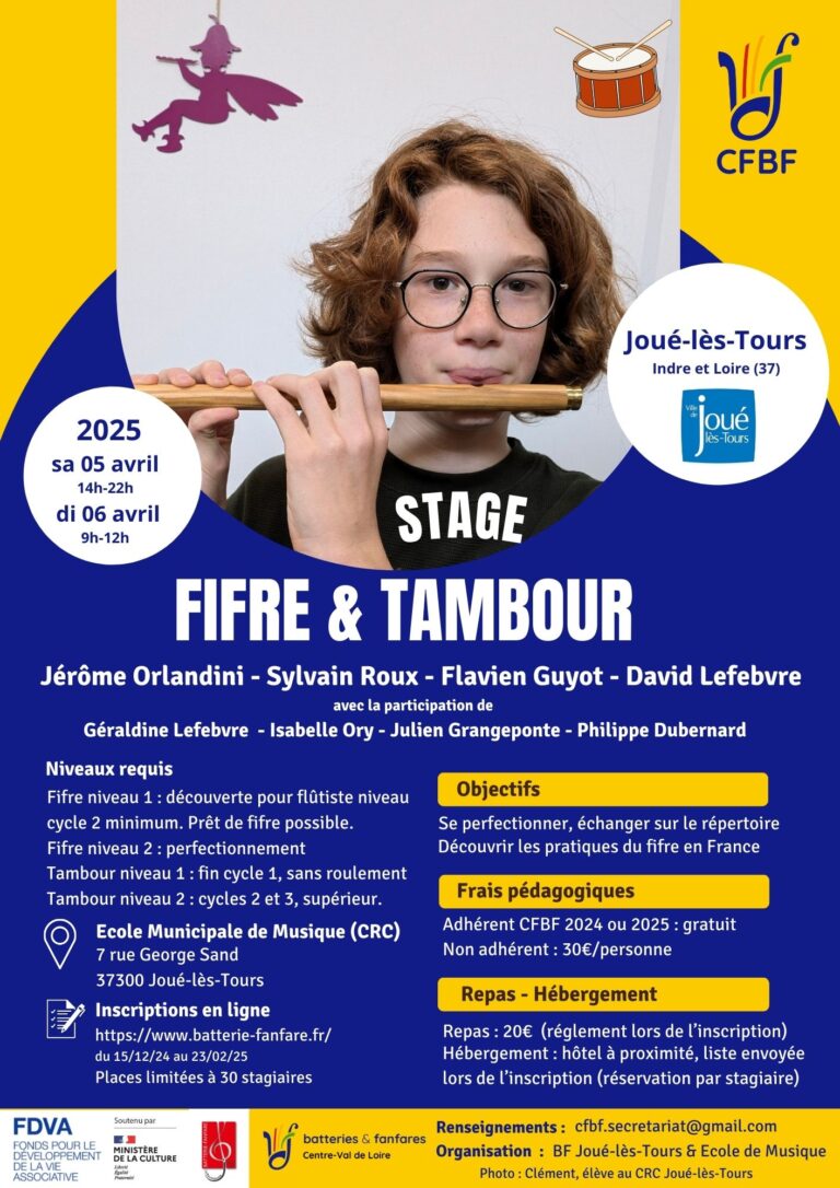 Stage Fifre Tambour Avril Jou L S Tour Les