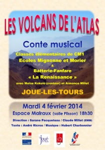 Lire la suite à propos de l’article « Les volcans de l’Atlas » : conte musical à Joué-lès-Tours (FEIACA 2013)