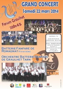 Lire la suite à propos de l’article Concert de l’OBF de Graulhet et de Romagnat